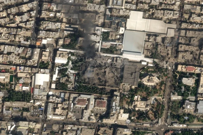 Satellite Imagery Shows Major Damage at IRGC Sarollah Headquarters in Tehran